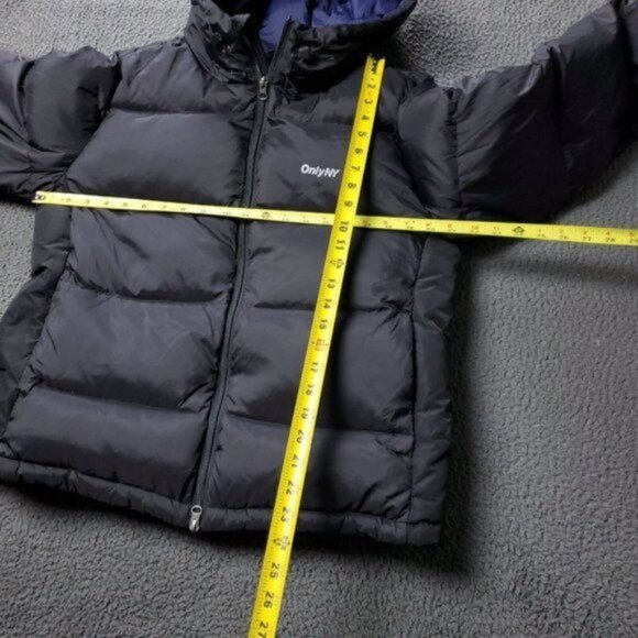 New ONLY NY Jacket Mens S Small Packable Snorkel Puffer Down Nylon Black - Picture 5 of 9